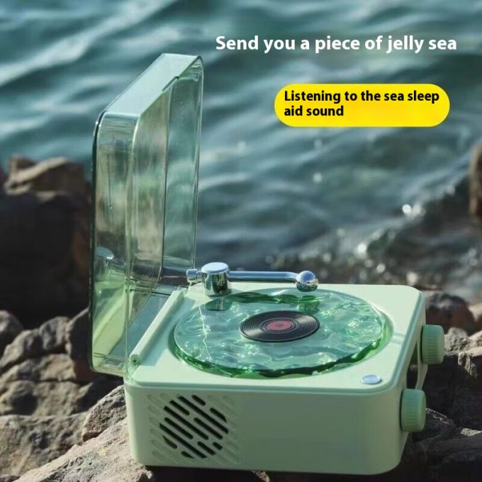 Retro Bluetooth Turntable with Projection Effect